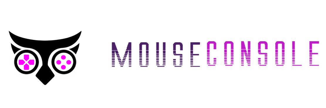 MouseConsole logo featuring a creature with gaming buttons instead of eyes, representing the innovative technology and unique design of the product.